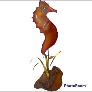 Mid-Century Modern Copper Seahorse